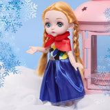 Dolls with Fashion Clothes Blue Eyes 13 Ball Jointed 6.3 Inch Doll Soft Wig Plastic Body Head Full Set Kid Toys for Girl Gift