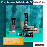 Paul Rubens Oil Paint, Professional Grade Oil Colors for Artists, 40ml Tube Set, Zinc White B2, Fine Ground Single Pigment with High Pigment, Vibrant Colors, Excellent Lightfastness