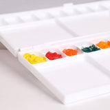 Transon Aritst Paint Palette Box 26 Wells for Watercolor, Gouache, Acrylic and Oil Paint with 1 Paint Brush
