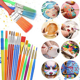 MCpinky Childrens Paint Brushes, 17 Pack Paint Brushes Set Kid Starter Kit Value Pack for Watercolor, Oil, Acrylic, Crafts, Rock, Face Painting, Craft Paint Brushes for Kids