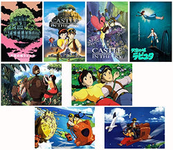 WOMFUI Castle in the Sky Posters and Prints 8PCS Popular Anime Posters Canvas Wall Art