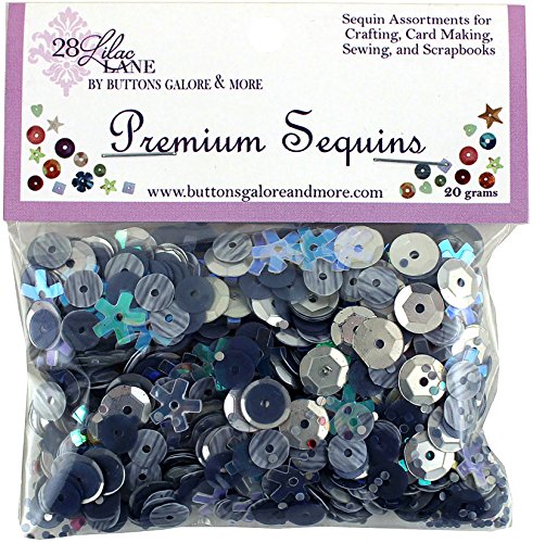 Buttons Galore PS725 28 Lilac Lane Premium Sequins 20g Steel, Multi