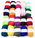 RayLineDo Pack 20 x 25g Ball Assorted Colors 100% Acrylic Knitting Yarn Crochet Crafts Total of