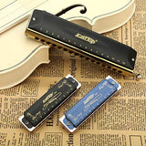 East top 16 Holes 64 Tones Chromatic Harmonica Key of C, Chromatic Mouth Organ Harmonica For Adults, Professionals and Students (BK)