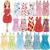 Doll Clothes for Barbie Dresses Gown with Shoes Outfit Set for Xmas Birthday Gift(69 Pack)