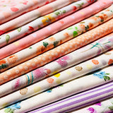 flic-flac 20 x 20 inches (51cmx51cm) Fat Quarter Natural Cotton Quilting Fabric Thick Craft Printed Fabric High Density Bundle Squares Patchwork Lint DIY Sewing (14pcs, Pattern C)
