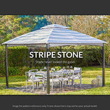 Garden Winds Replacement Canopy for The Hampton Bay Arched Pergola - Standard 350 - Stripe Stone