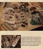 DESEACO Scrapbooking Stickers Labels Vintage Art Journaling Supplies, Botanist Sticker Anthology Decoupage Supplies, Decorative Nature Retro Flower for Planner Bullet Junk Journal Supplies 240Pcs