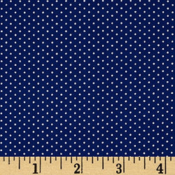 Kaufman Sevenberry Petite Basics Mini Dot Denim Fabric by The Yard