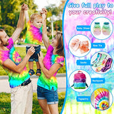 Tie Dye DIY Kit, 20 Colors Tie Fabric Dye for Women, Kids, Men Gift, with Rubber Bands, Gloves, Plastic Film and Table Covers