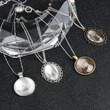 Accmor 10 Pieces Round Pendant Trays & 10 Pieces Flower Circle Pendant Trays with 20 Pieces Glass