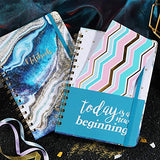 Ruled Notebook/Journal - Lined Journal with Premium Thick Paper, 8.5" X 6.4", College Ruled Spiral Notebook/Journal, Banded with Exquisite Inner Pocket, Waterproof Hardcover with Colorful Pattern