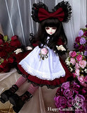 6 PCS Lolita Dress / Outfit Dress Suit 1/4 MSD BJD Dollfie / 100% Custom-made Doll Dress / Wine Red