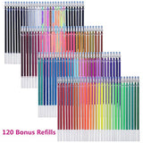 Tanmit 240 Gel Pens Set 120 Colored Gel Pen plus 120 Refills for Adults Coloring Books Drawing