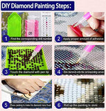 RAILONCH Large 5D Diamond Painting Kits for Adults, Full Drill DIY Diamond Painting by Number Kits Peacock Pictures Arts Craft for Home Wall Decor