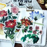 MAXLEAF 120PCS Multi-Colored Vintage Plants Flowers Fairy Washi Stickers for Decoration Planners Scrapbook Laptops (Vintage Flower)