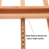 MEEDEN Large Painters Easel Adjustable Solid Beech Wood Artist Easel, Studio Easel for Adults with Brush Holder, Holds Canvas up to 48"