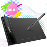 OSU Tablet VEIKK S640 Ultra-Thin 6x4 Inch Graphics Drawing Tablet with Battery-Free Pen 8192 Levels Pressure