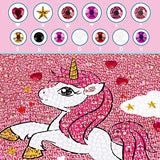 TOY Life 5D Diamond Painting for Kids with Wooden Frame - Diamond Arts and Crafts for Kids Ages 6 - 8 - 10 - 12 - Gem Painting Kit - Unicorn Diamond Painting Kits for Kids, Boys, Girls (Unicorn)