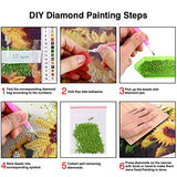 KTHOFCY 5D DIY Diamond Painting Kits for Adults Kids Moon Flower Full Drill Embroidery Cross Stitch Crystal Rhinestone Paintings Pictures Arts Wall Decor Painting Dots Kits 15.7X11.8 in