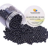 PandaHall Elite About 1000 Pcs 4mm Tiny Satin Luster Glass Pearl Bead Round Loose Spacer Beads