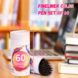 60 Colored Felt Tip Journal Planner Pens Fine Point Markers Fineliner Drawing Pen for Journaling Writing Note Taking Calendar, School Office Art Supplier