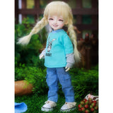 1/6 BJD Doll Full Set 26Cm Jointed Dolls + Clothes + Makeup + Accessories,Smile Expression,Blond Hair,Best Gift for Girls