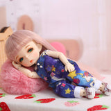 1/8 BJD Doll 15 cm 6 Inch 19 Ball Joints SD Dolls DIY Toys with All Clothes Shoes Wig Hair Makeup Surprise Dolls Best Gift for Girls