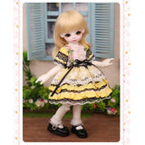 Y&D BJD Doll 1/6 SD Dolls Yellow Lace Dress Movable Joint Doll Support Change Clothes Wig Eyes DIY Classic Toys Children Gift