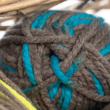 Lion Brand Yarn (3 Pack Wool Ease Super Chunky Yarn for Knitting Crocheting Soft Blue Jay Yarn Bulky #6