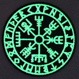 EmbTao Glow In Dark Vegvisir Viking Compass Norse Rune Morale Tactical Embroidered Applique