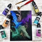 Color Changing Iridescent Alcohol Ink Resin Pigment - 5 Holographic Mythical Colors Concentrated Chameleon Alcohol Ink, Epoxy Resin Colour Dye Petri Dish, Coaster, Painting, Tumbler Cup Making(15ml)