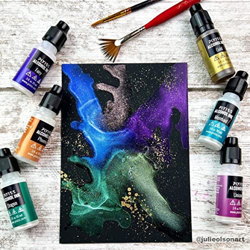 Iridescent Alcohol Ink Resin Pigment - 5 Holographic Mythical Colors  Concentrated Chameleon Alcohol Ink, Concentrated Epoxy Resin Colour Dye  Petri Dish, Coaster, Painting, Tumbler Cup Making15ml 