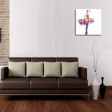 Krezy Decor Canvas Print Wall Art Painting 8"x12" Drawing Ballet Watercolor Ballerina Red Elegance Dancer Sketch Dance Pose Design Gallery Wrapped Artwork Home Living Room Office
