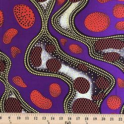 ITY African Print Fabric Stream (13-3) Polyester Lycra Knit Jersey 2 Way Spandex Stretch 58" Wide