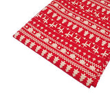 RayLineDo 100% Cotton Linen Printed Fabric Christmas Style Red Patchwork Tablecloth 150cm wide -