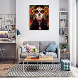 Sugar Skull Girl Diamond Painting DIY 5D, Numbering Kit, Mexico Day of The Dead Artwork /Pictures Fashion Makeup Wall Art Crystal Rhinestone Embroidery Painting Home Decor Adults Gift(12''Wx 16''H)