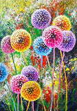 D Diamond Painting Kits for Adults' DIY Paint by Number, Full Drill Crystal Rhinestone Crafts with Accessories for Home Wall Decor Gift (12 x 16 in) Dandelion