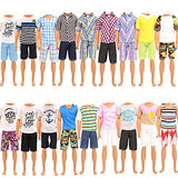 Miunana Lot 12 Pcs Handmade Doll Clothes and Accessories Set for Ken and 11.5 Inch Dolls| Random 3pcs Swim Trunks for Ken + 5 pcs Swimsuits for Girl Doll + 1 Surf Skateboard + 2 Lifebuoys