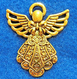 5Pcs. Tibetan Antique Gold Large Detailed Angel Charms Pendants Findings Charms DIY Crafting by WCS