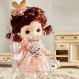 Mini 6.3 Inch Doll 13 Movable Joints 1/8 Multi-Color Eyeball Doll and Clothes Can Dress Up Girls Toys Birthday Gifts