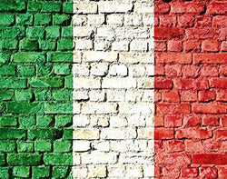 Ghjxda National Flag 5D DIY Diamond Painting Kits Italy National Flag A Brick Wall The Traditional Green Diamond Painting Kits for Adults Full Drill Crystal Gem Arts Wall Decor 12" X 16"