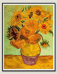 NIHO-JIUMA Van Gogh Diamond Painting Kits Sunflower,5D DIY Canvas Diamond Art Van Gogh Full Drill Painting Gift for Adult,Home Decor(40x50cm/16x20 Inches)
