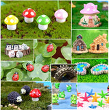 TCJJ 101 Pieces Miniature Fairy Garden Accessories, Miniature Garden Houses and Figurines DIY Micro Landscape Ornaments for Garden Dollhouse Potted Plant Bonsai Terrarium Decor (Pack of 101)