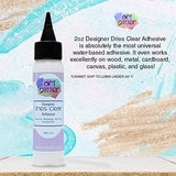 Art Glitter Glue Designer Dries Clear Adhesive Kit 2oz (60ml) and 16oz (480ml) with Rhinestone Applicator Jewel Picker Set for Nail Art, DIY Arts and Crafts and Scrapbooking