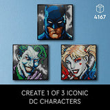 LEGO Art Jim Lee Batman Collection 31205 DC Comics Building Kit; Wall Decor Set for Fans of The Joker or Harley Quinn; A Gift for Adult Comic Book Fans (4,167 Pieces)