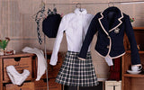 BJD Handmade Doll Youth School Uniform Set for 1/3 BJD Girl Dolls Clothes Accessories