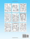 Fairies Chibi Girls Coloring Book: Kawaii Chibi Girls in Magical Fairy Theme Cute Fantasy Coloring Page for Adults and Kids