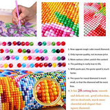 5D Diamond Painting Full Drill, Dragon Diamond Painting Kits for Adults Kids Crystal Rhinestone DIY Arts Craft for Home Wall Decor (H, 30x30cm)