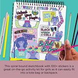 Fashion Angels Rebel Girls Portfolio for Kids- Cleberate Black Girl Magic Sketch Book for Girls, Activity Book with 21 Real Life Bios, Activity Pages, 100+ Stickers, for Girls 8+